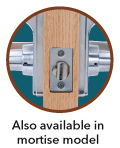 Also available in mortise lock model